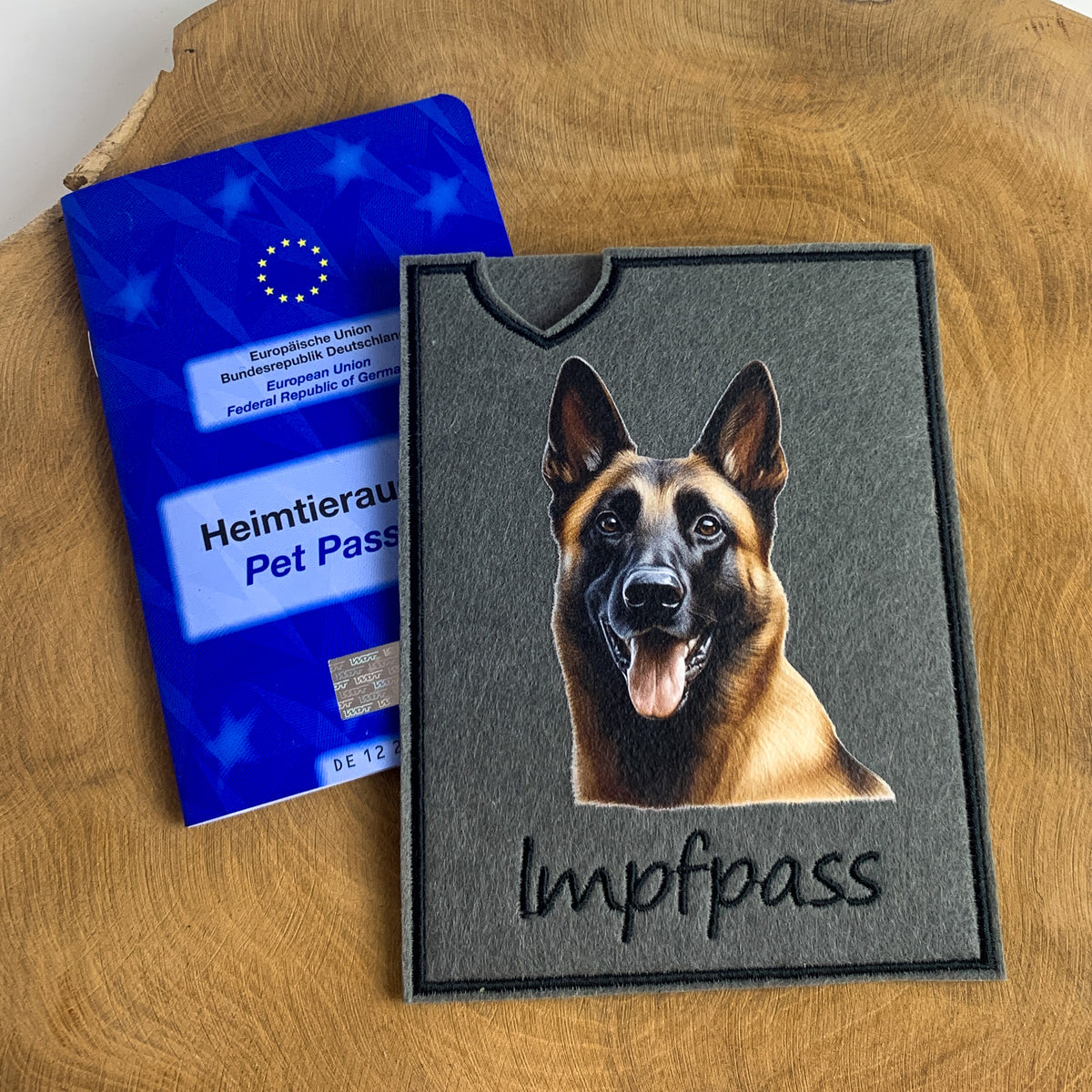 Malinois Impfpasshülle - 5 verschiedene Motive, personalisierbar