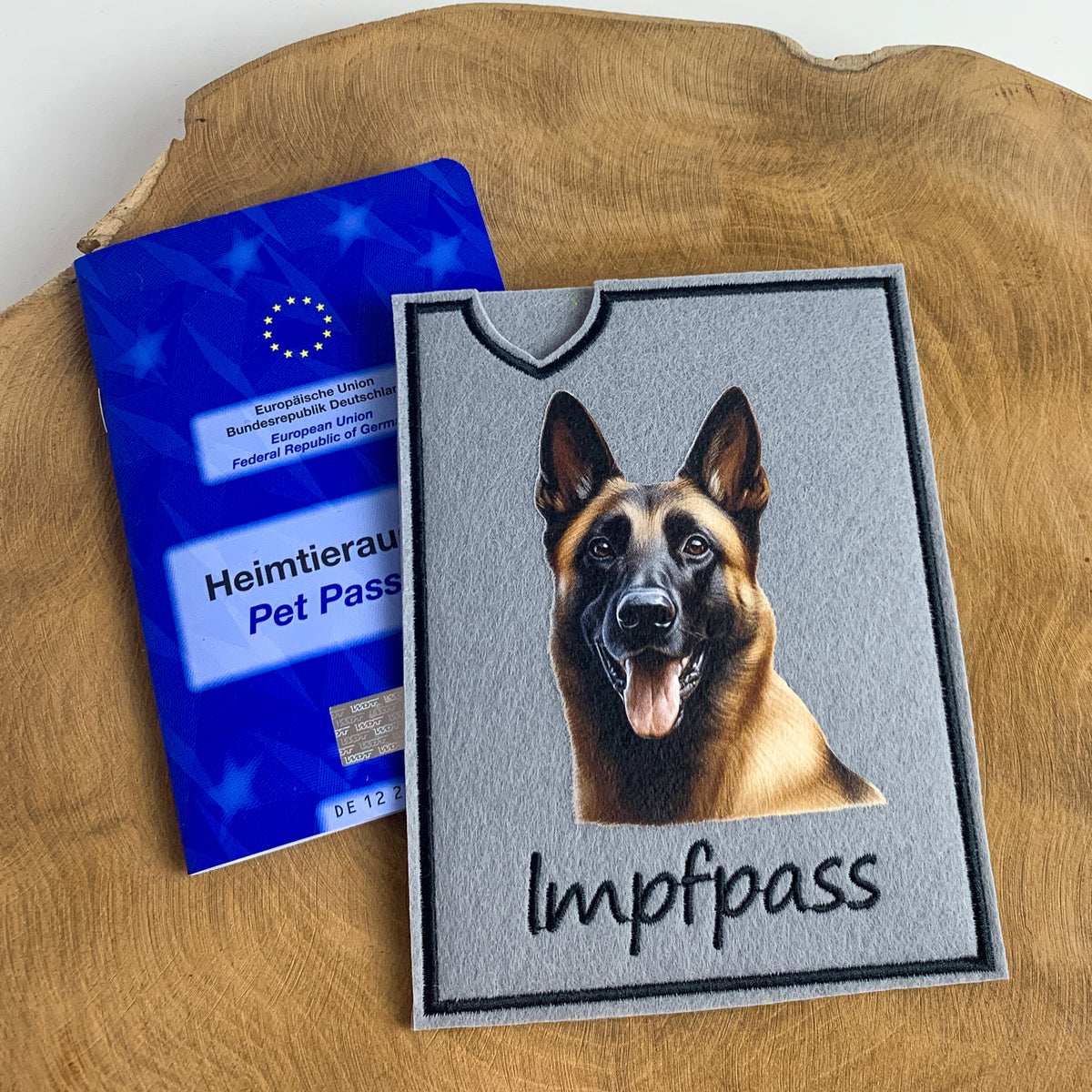 Malinois Impfpasshülle - 5 verschiedene Motive, personalisierbar