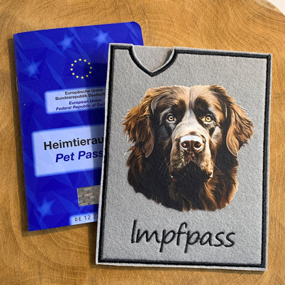 Neufundländer Impfpasshülle - 2 verschiedene Motive, personalisierbar