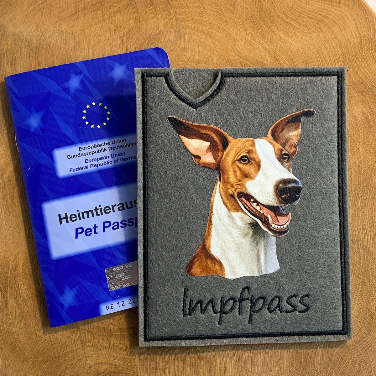 Podenco Impfpasshülle - 4 verschiedene Motive, personalisierbar