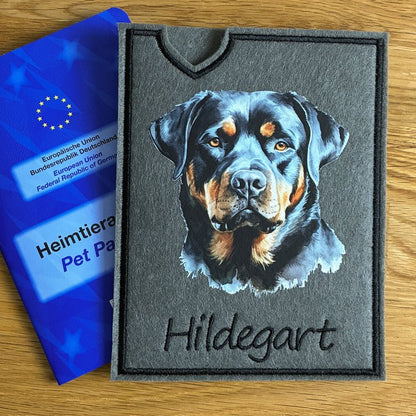 Impfpasshülle Rottweiler mit Namen