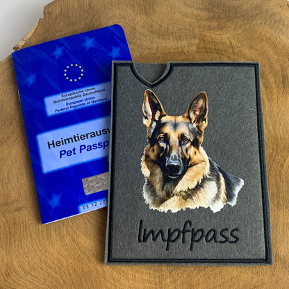 Schäferhund Impfpasshülle- 6 verschiedene Motive, personalisierbar