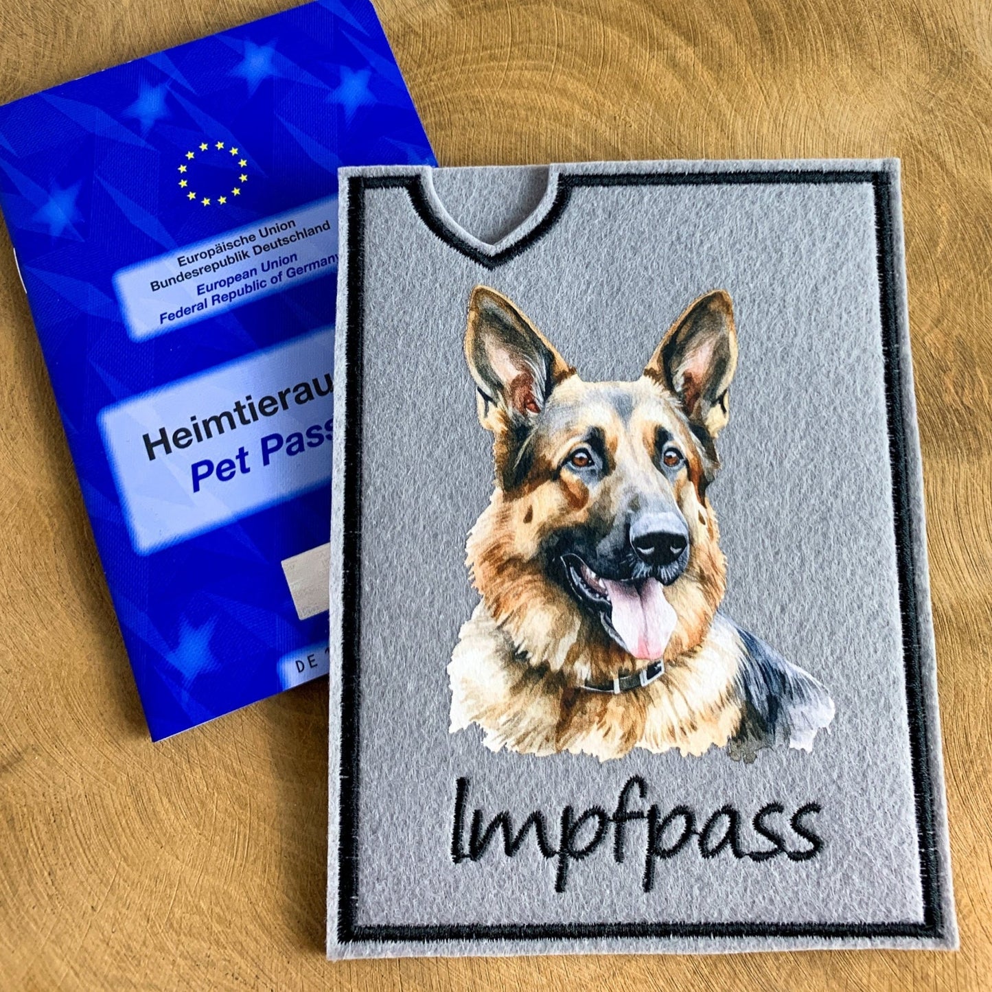 Schäferhund Impfpasshülle- 6 verschiedene Motive, personalisierbar