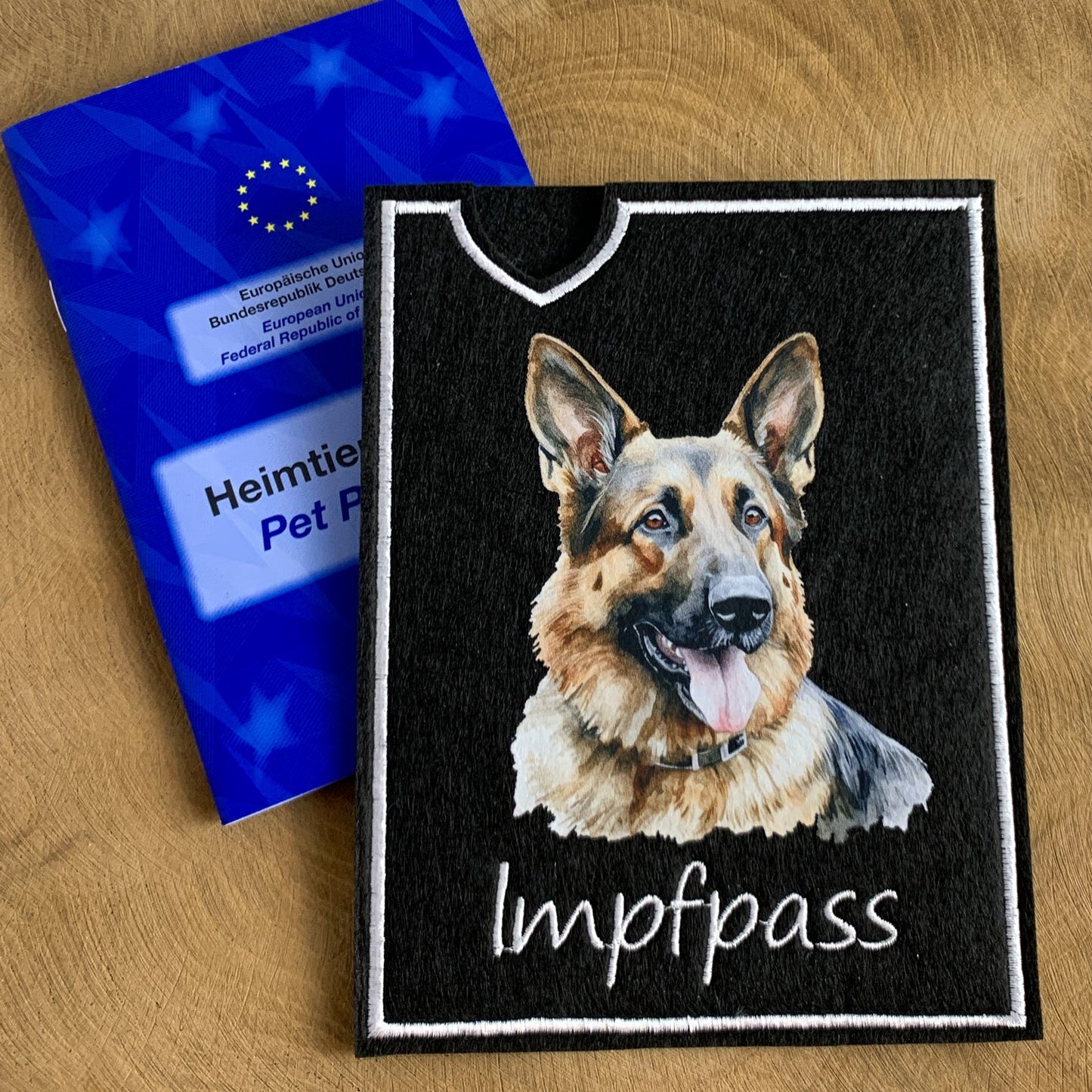 Schäferhund Impfpasshülle- 6 verschiedene Motive, personalisierbar