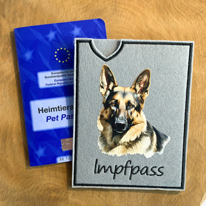 Schäferhund Impfpasshülle- 6 verschiedene Motive, personalisierbar
