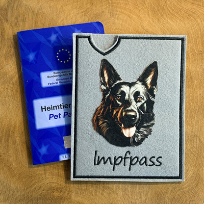 Schäferhund Impfpasshülle- 6 verschiedene Motive, personalisierbar