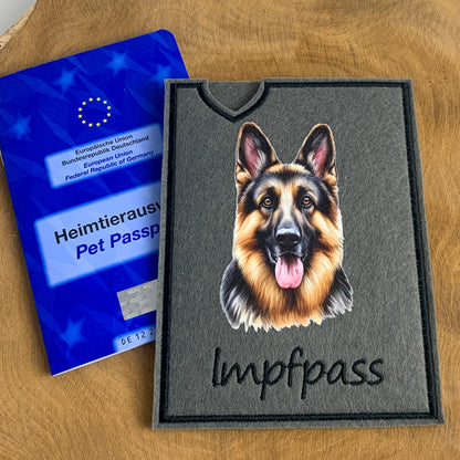 Schäferhund Impfpasshülle- 6 verschiedene Motive, personalisierbar