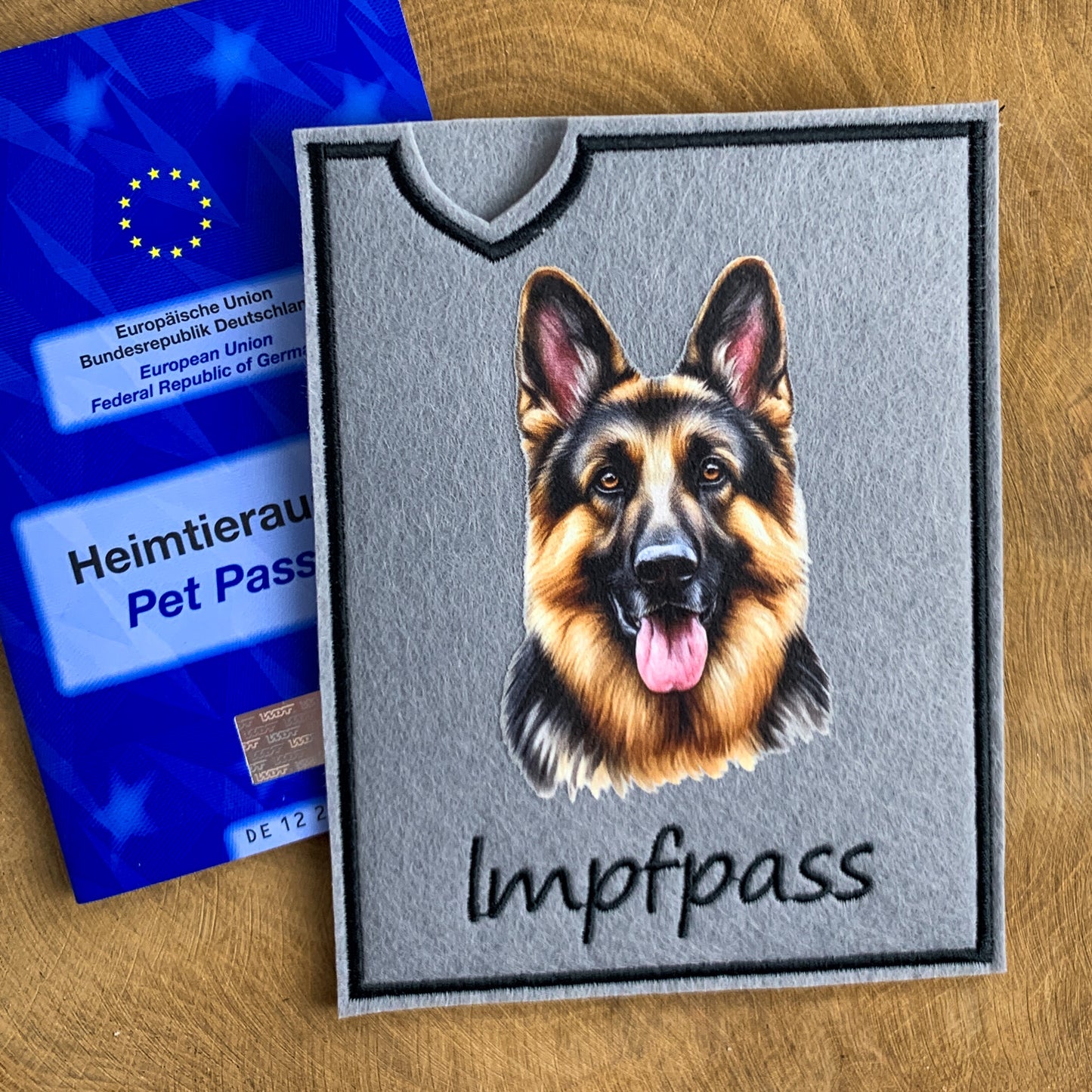 Schäferhund Impfpasshülle- 6 verschiedene Motive, personalisierbar
