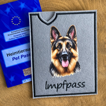 Schäferhund Impfpasshülle- 6 verschiedene Motive, personalisierbar