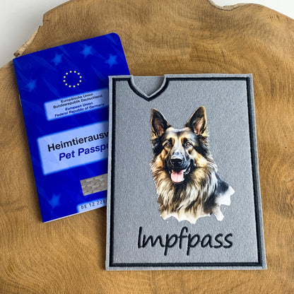 Schäferhund Impfpasshülle- 6 verschiedene Motive, personalisierbar