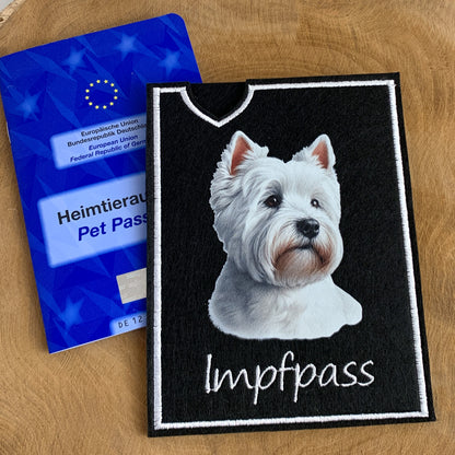 West Highland White Terrier Impfpasshülle - 3 verschiedene Motive, personalisierbar