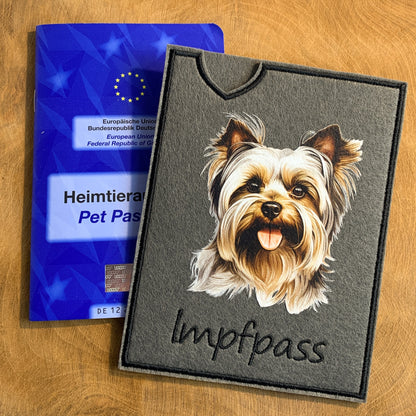 Yorkshire Terrier Impfpasshülle - 6 verschiedene Motive, personalisierbar