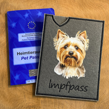 Yorkshire Terrier Impfpasshülle - 6 verschiedene Motive, personalisierbar