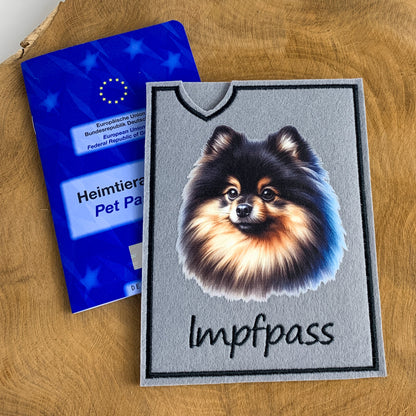 Zwergspitz Impfpasshülle - 4 verschiedene Motive, personalisierbar