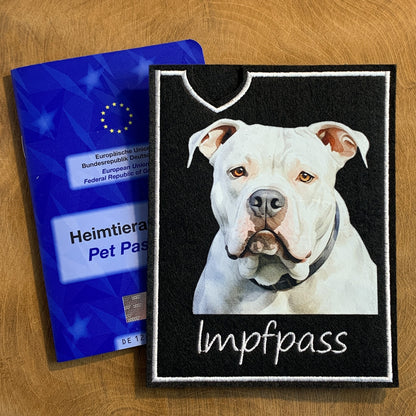American Bulldog Impfpasshülle - 4 verschiedene Motive, personalisierbar